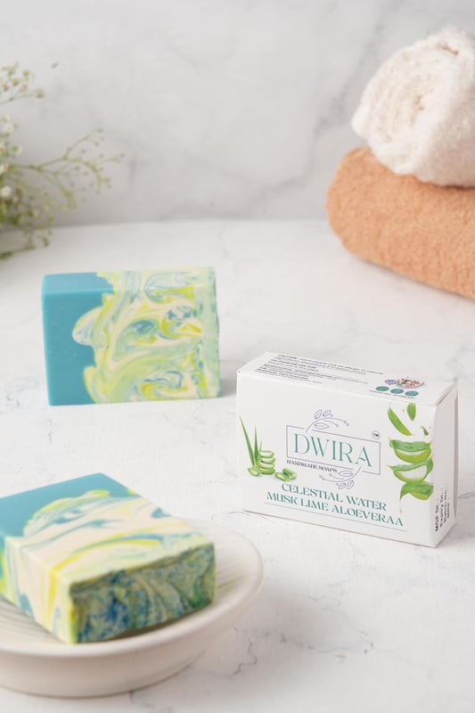 Celestial Water Musk Lime and Aloe Vera Cold process soap